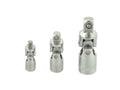 3 pcs universal joint set — 1/2", 3/8", 1/4"