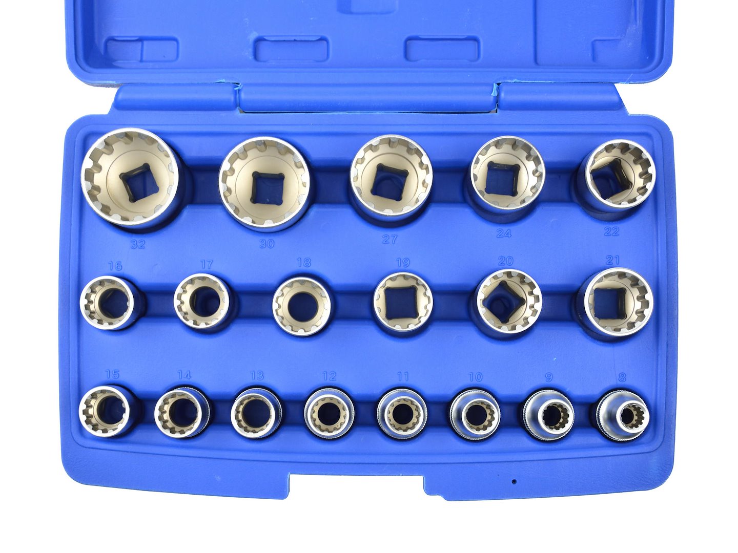 1/2" Gear Lock Socket Set, 8-32 mm, 19 pcs