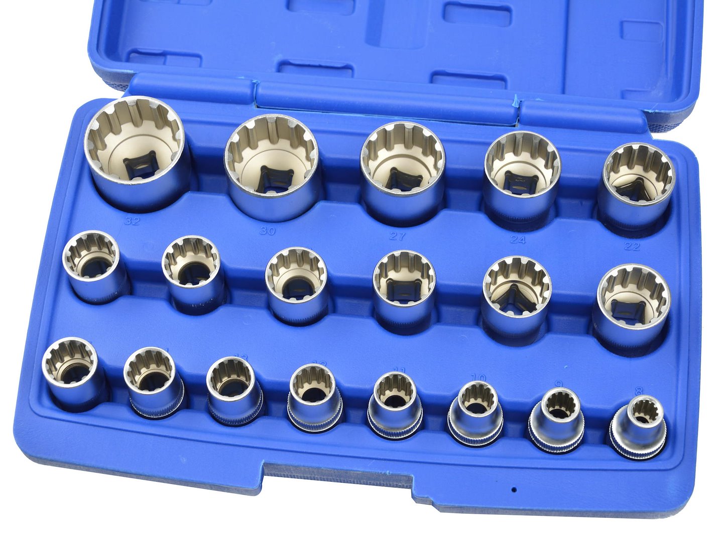 1/2" Gear Lock Socket Set, 8-32 mm, 19 pcs