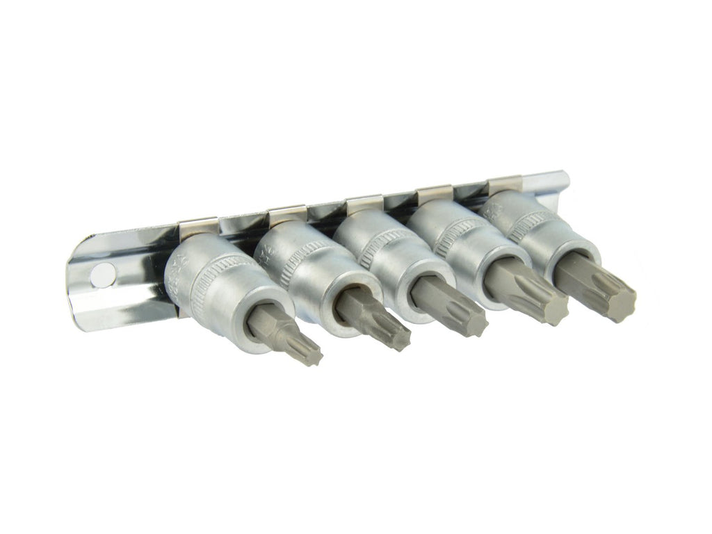 5pcs Torx Tip Socket Set T25-T50, CrV, 3/8 in. Drive