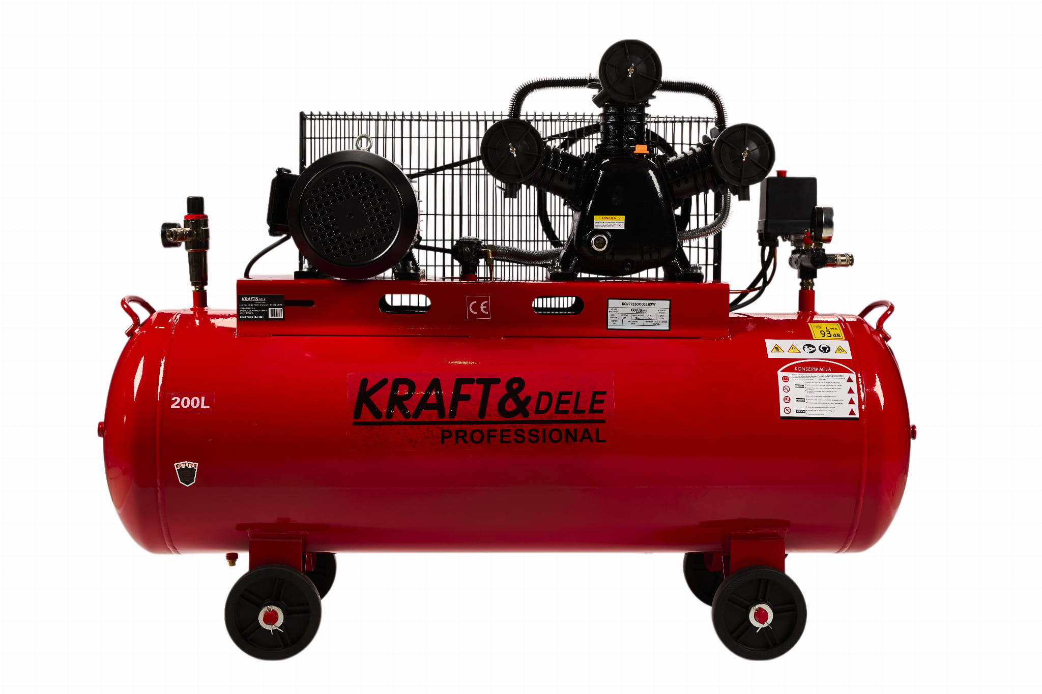 200L Oil Compressor 3 Pistons KD1474 + Separator