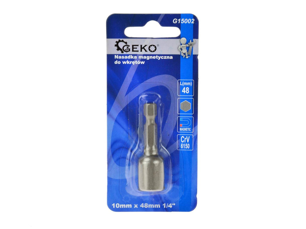 Magnetic Drill Driver Hex Socket Bit 10 mm x 48 mm 1/4"