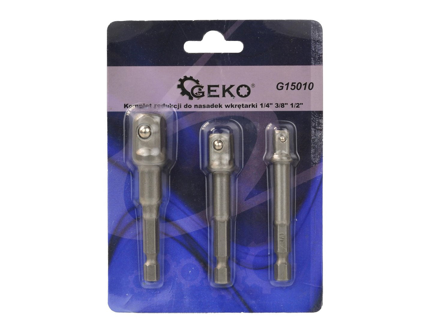 Power Drill Socket Adapter Set, 3 pcs - 1/2" 3/8" 1/4"