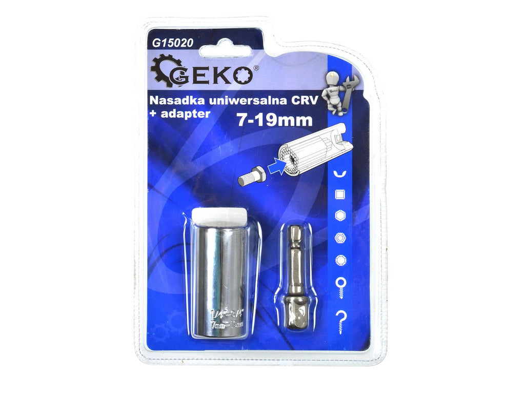 Universal Socket Adapter CrV 7-19 + Power Drill Adapter