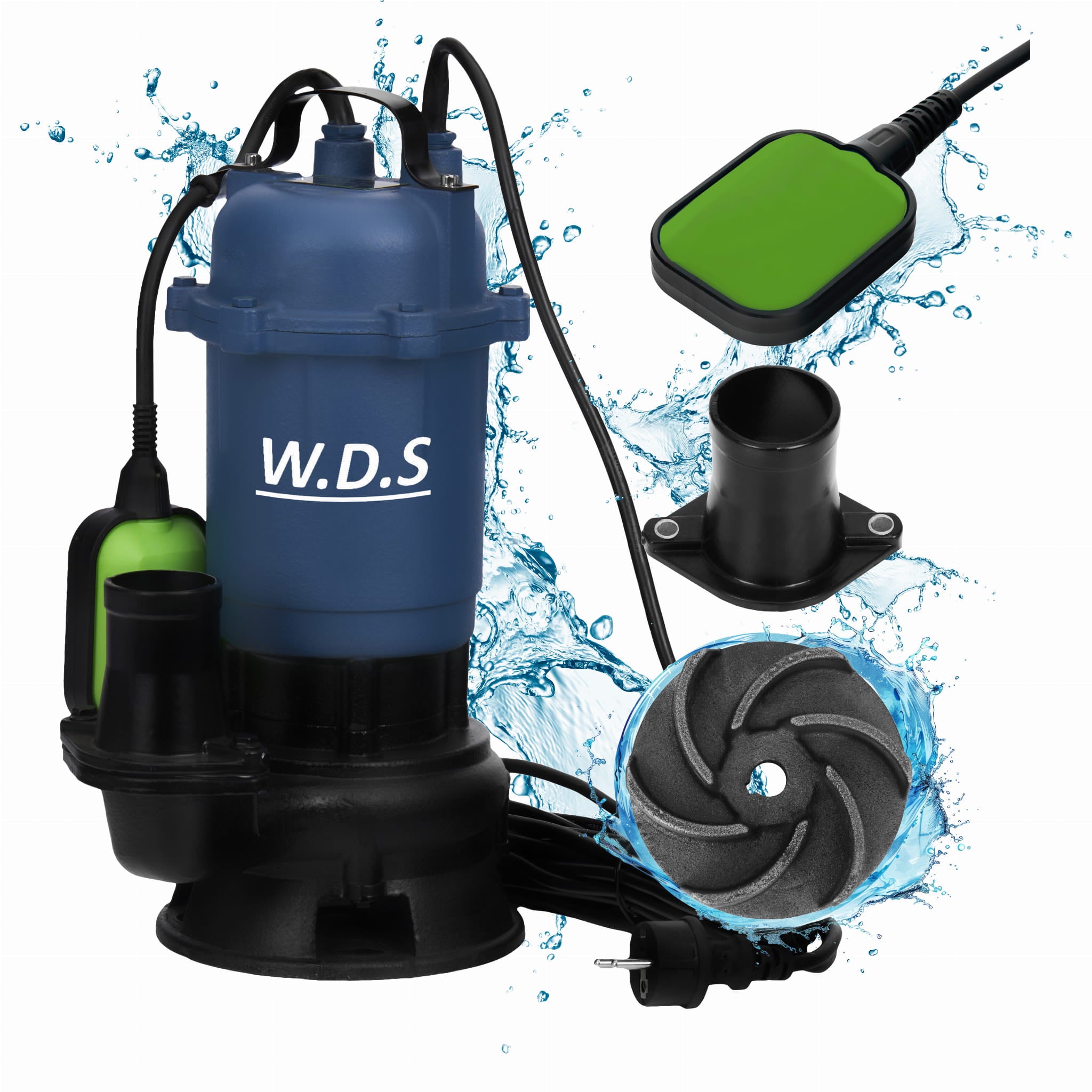 Water pump 2850W 2" 30000l/h +FLOAT WDS2422