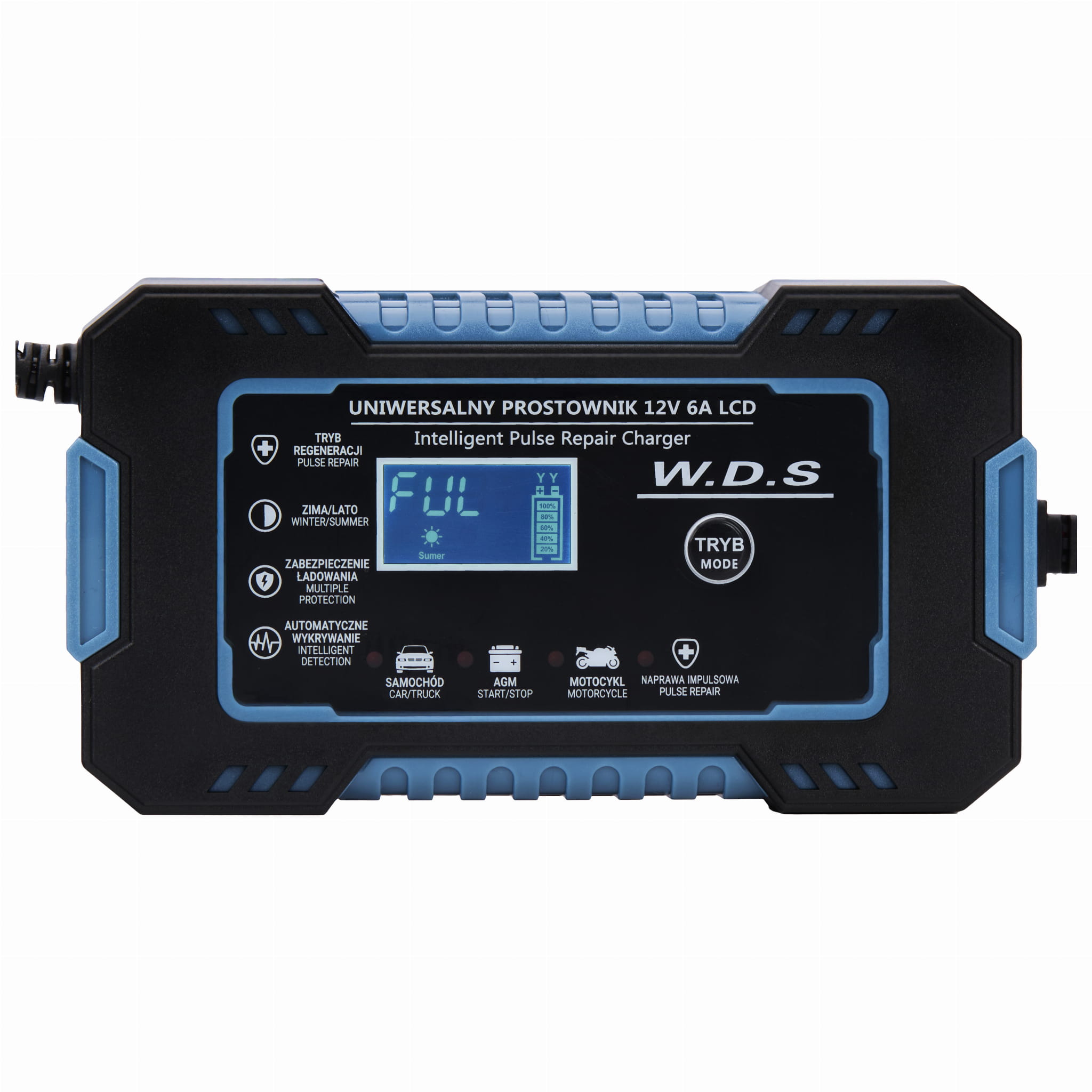 Universaalne automaatne akulaadija 12 V / 6 A WDS2230