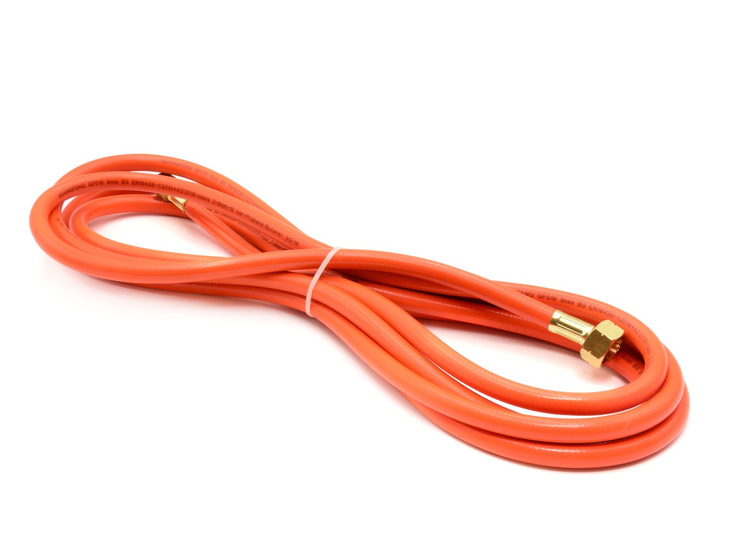 Gas hose with connectors, 5 m