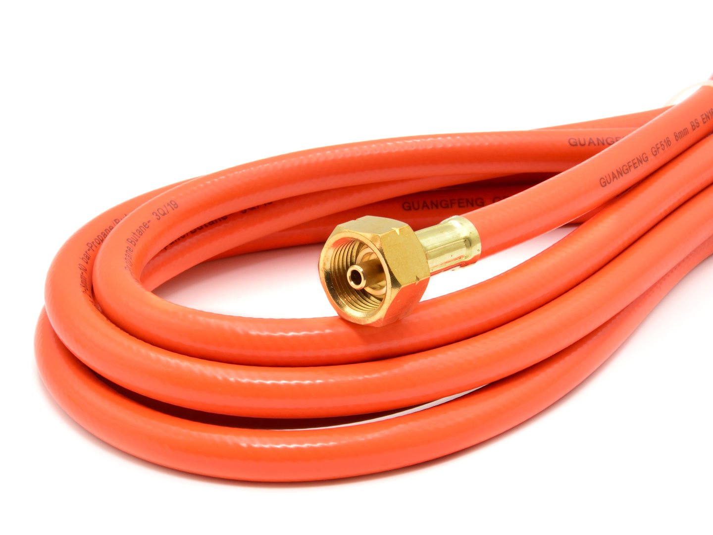 Gas hose with connectors, 5 m
