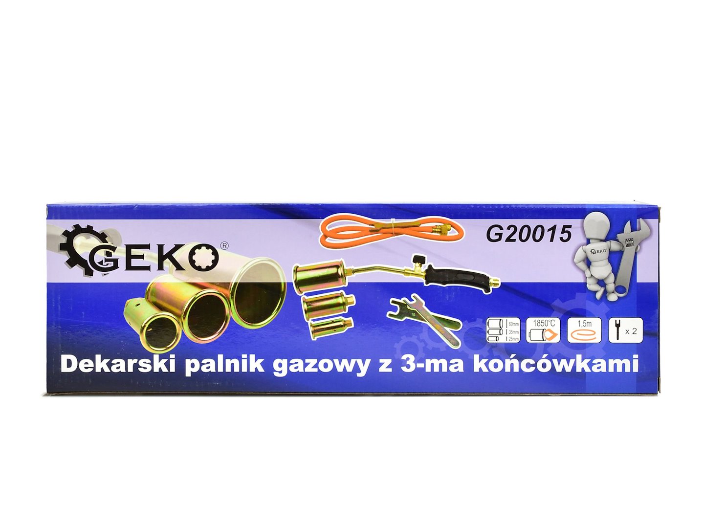 Propane Heating Torch 20 kW Three-Head 25-35-50 mm Rubber Hose 1.5 m