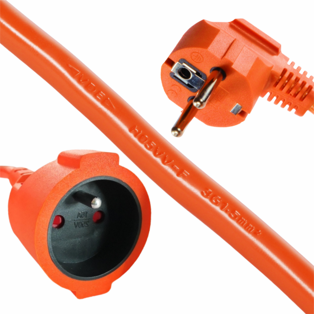 Electric Extension Cord Black 20m 3x1.5mm IP20