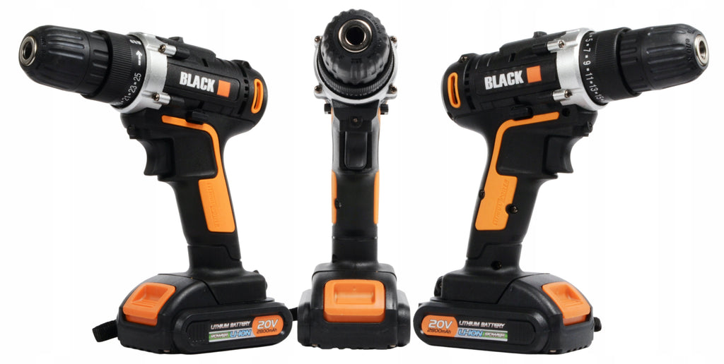 20V Li-Ion Cordless Drill Driver, Black