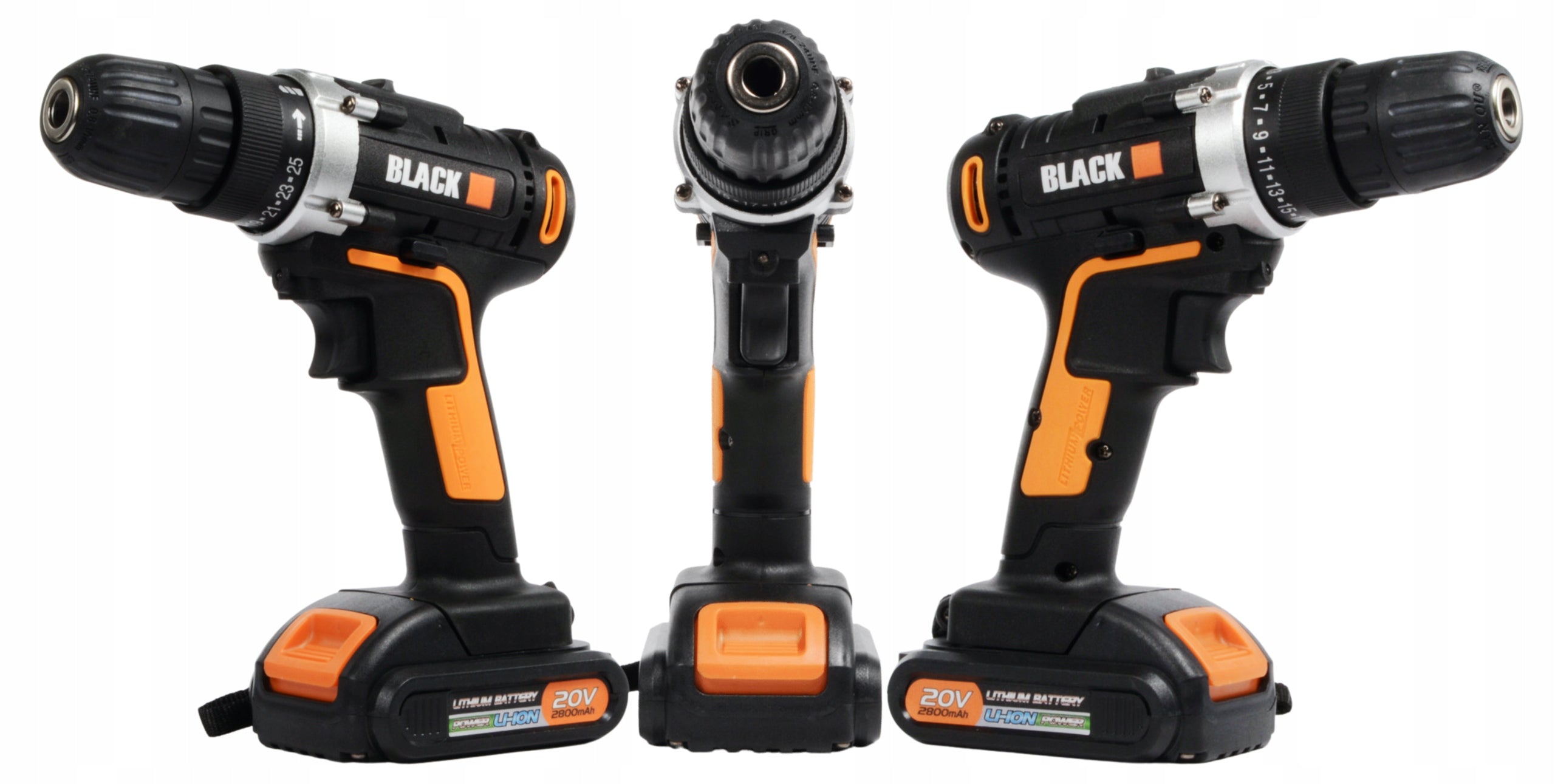 20V Li-Ion Cordless Drill Driver, Black