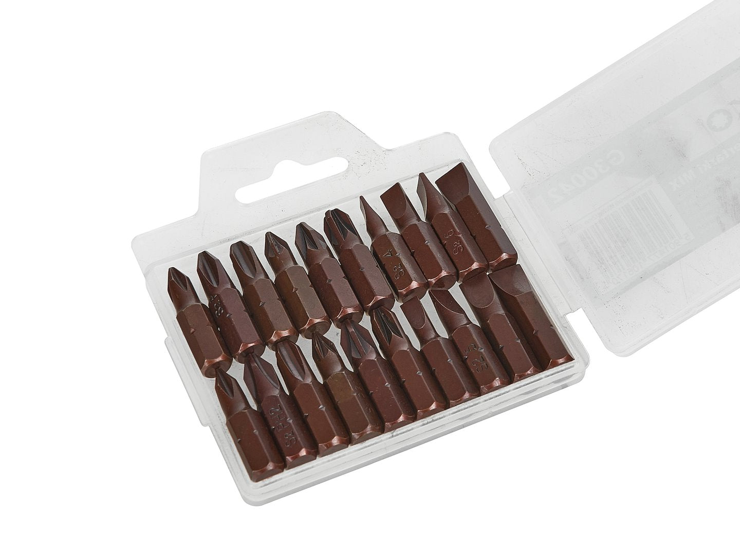 20 pcs single-end bits S2 brown colour, 25 mm