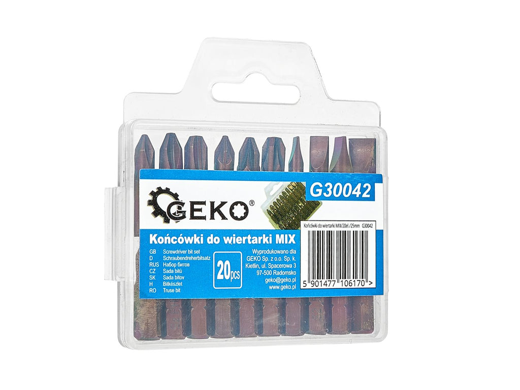20 pcs single-end bits S2 brown colour, 25 mm