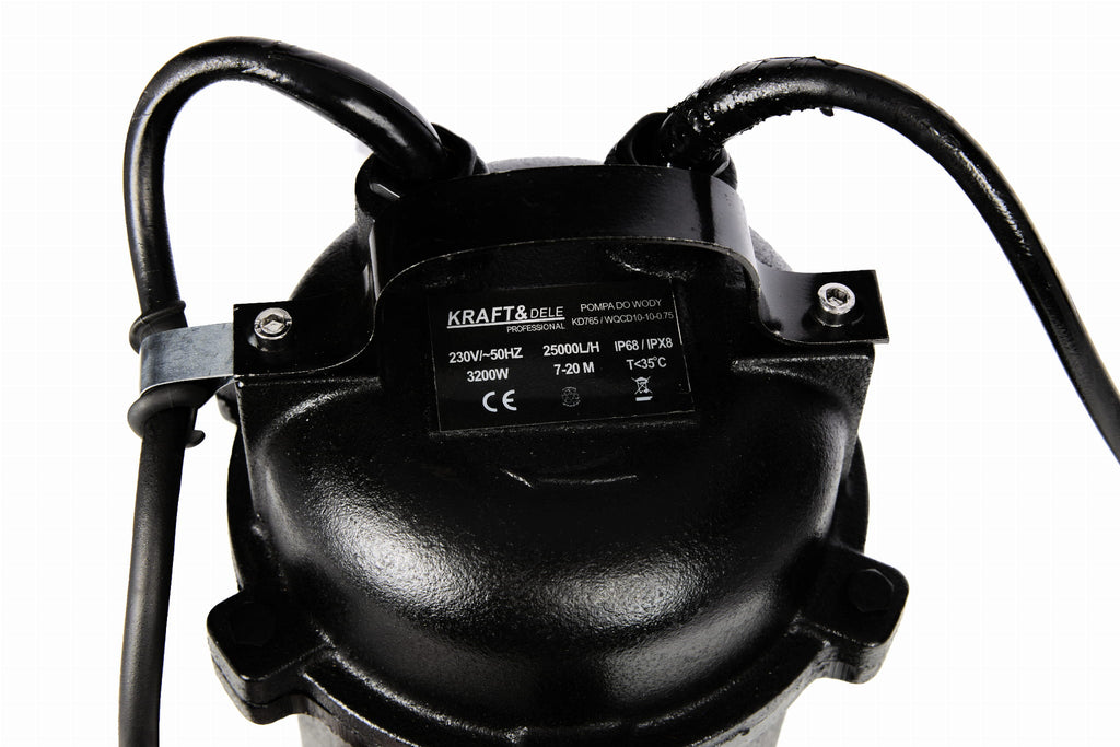 SUBMERSIBLE WATER PUMP WITH GRINDER and float 3200W KD765