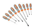 9-piece screwdriver set, orange-grey