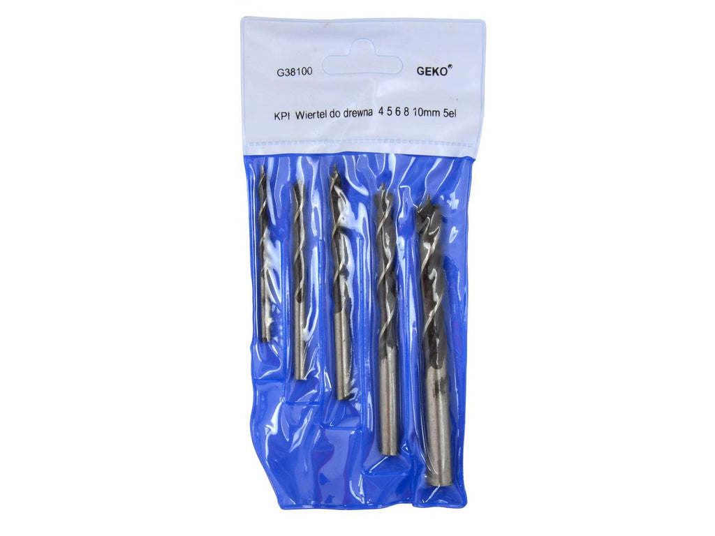 Wood drill set, 5 pcs/set, 4-10 mm