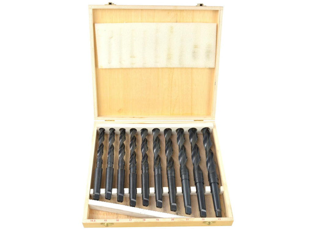 HSS Morse drills 9 pcs 14.5-23 mm
