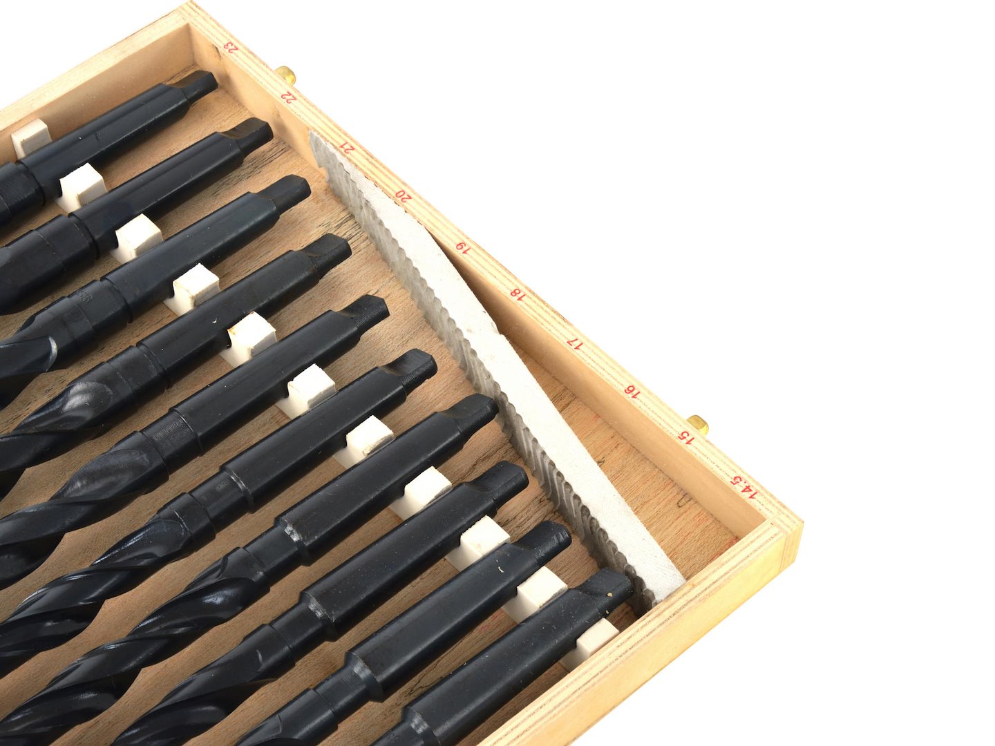 HSS Morse drills 9 pcs 14.5-23 mm
