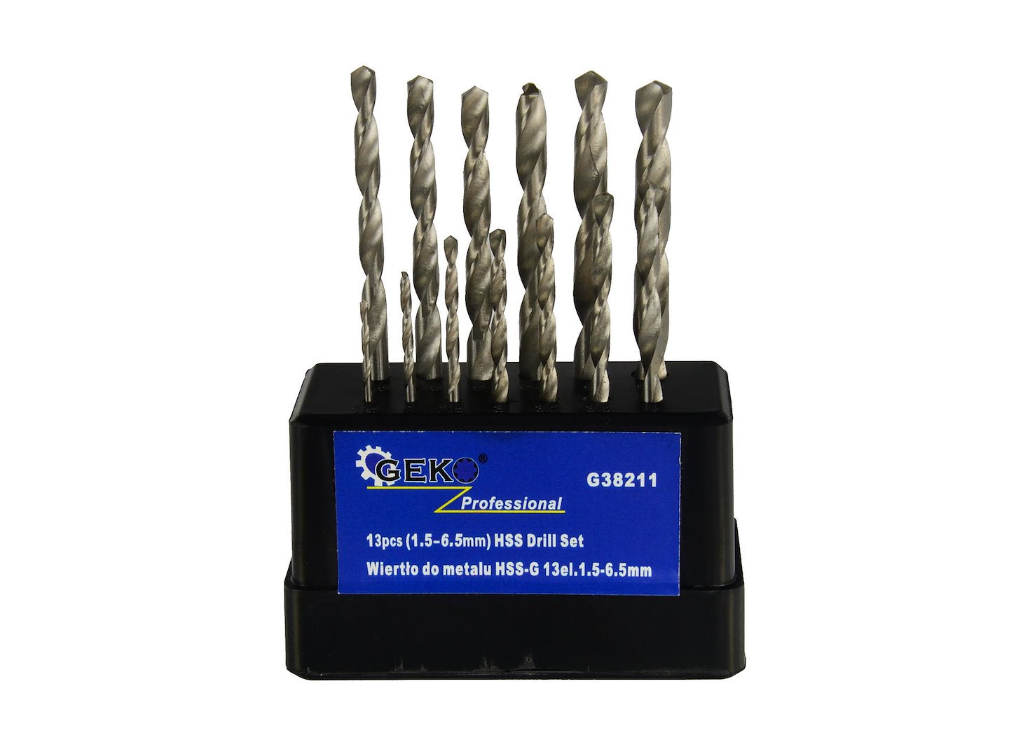 HSS Drill Set for Metal 1.5-6.5 mm, 13 pcs/set