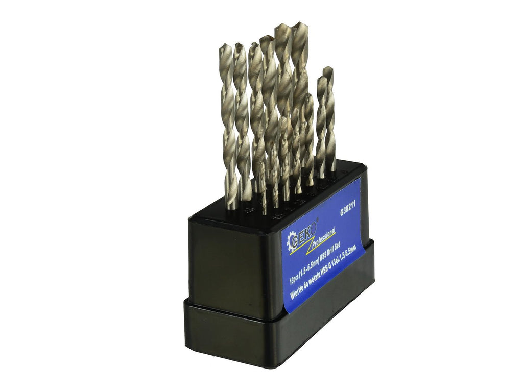 HSS Drill Set for Metal 1.5-6.5 mm, 13 pcs/set