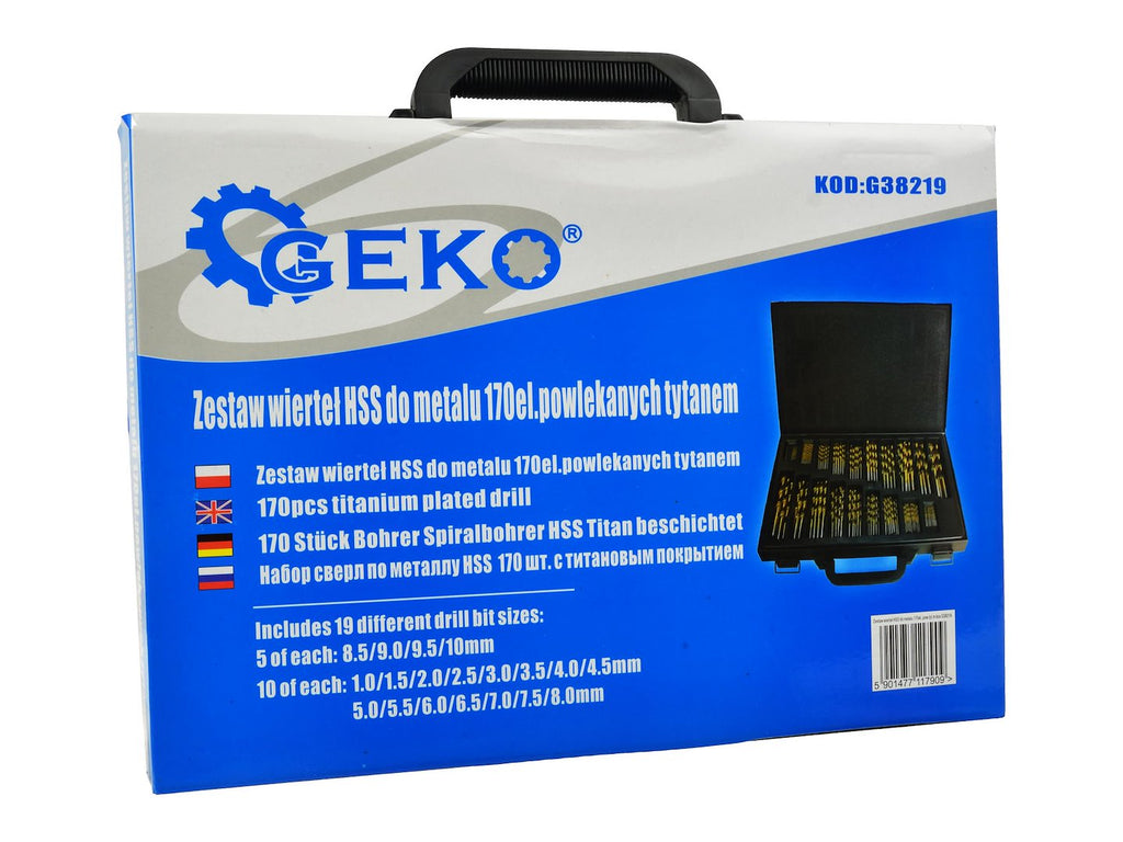 170 pcs HSS titanium-plated drill set