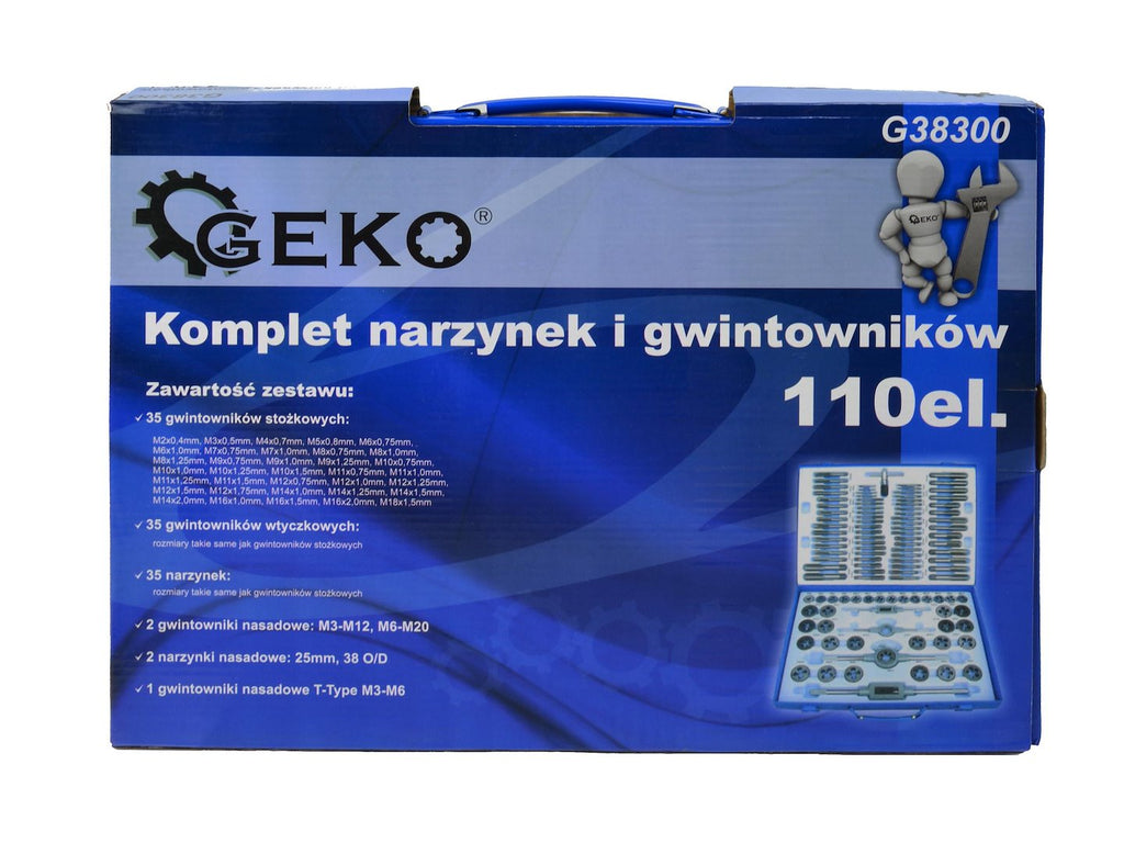 110-piece Metric Tap and Die Set M2-M18