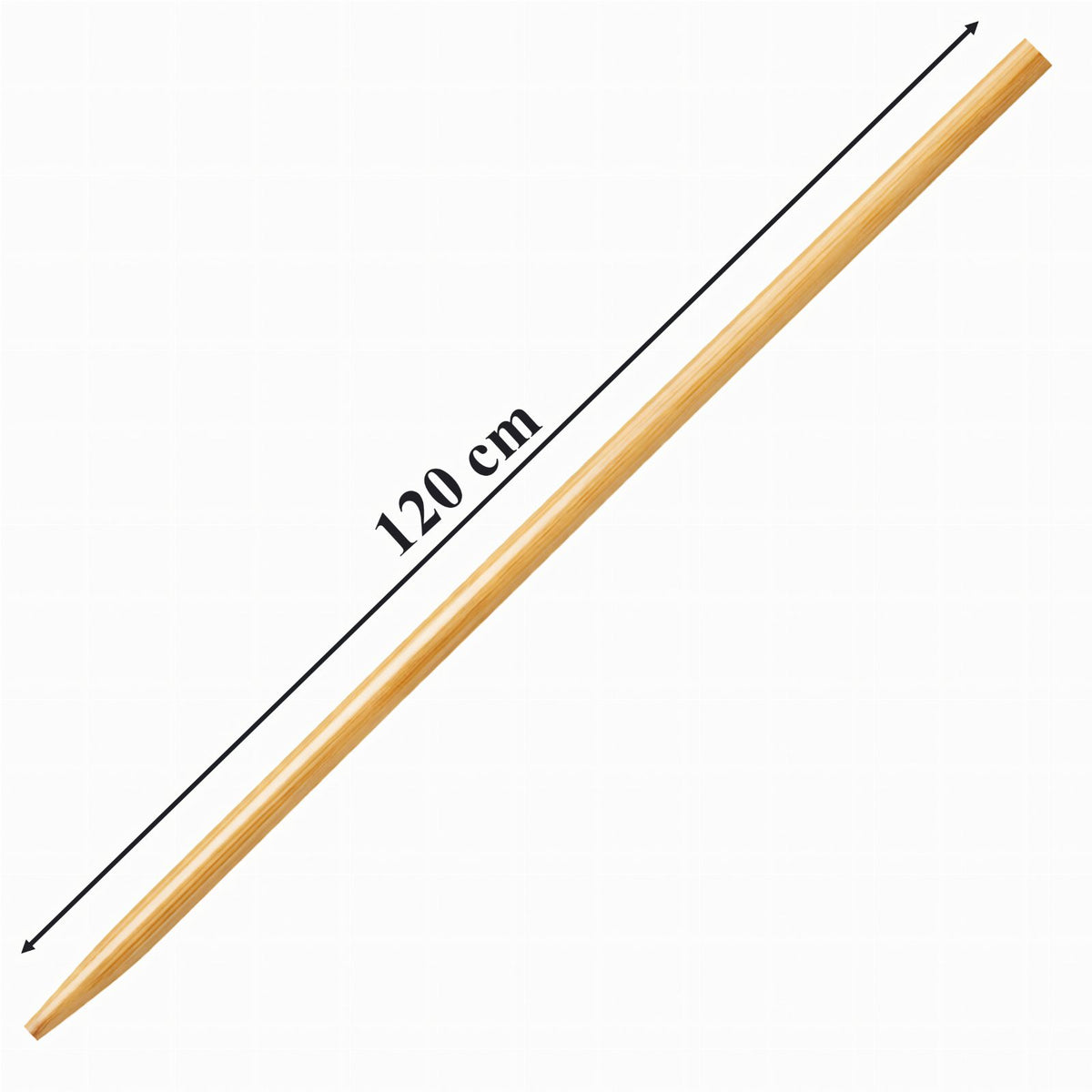 Lakitud keermeta puidust vars 120 cm harjale ja rehale RC-K-2262