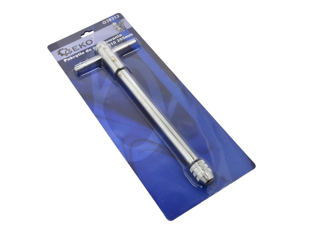T-Type Ratcheting Tap Wrench, M3–M10, 255 mm