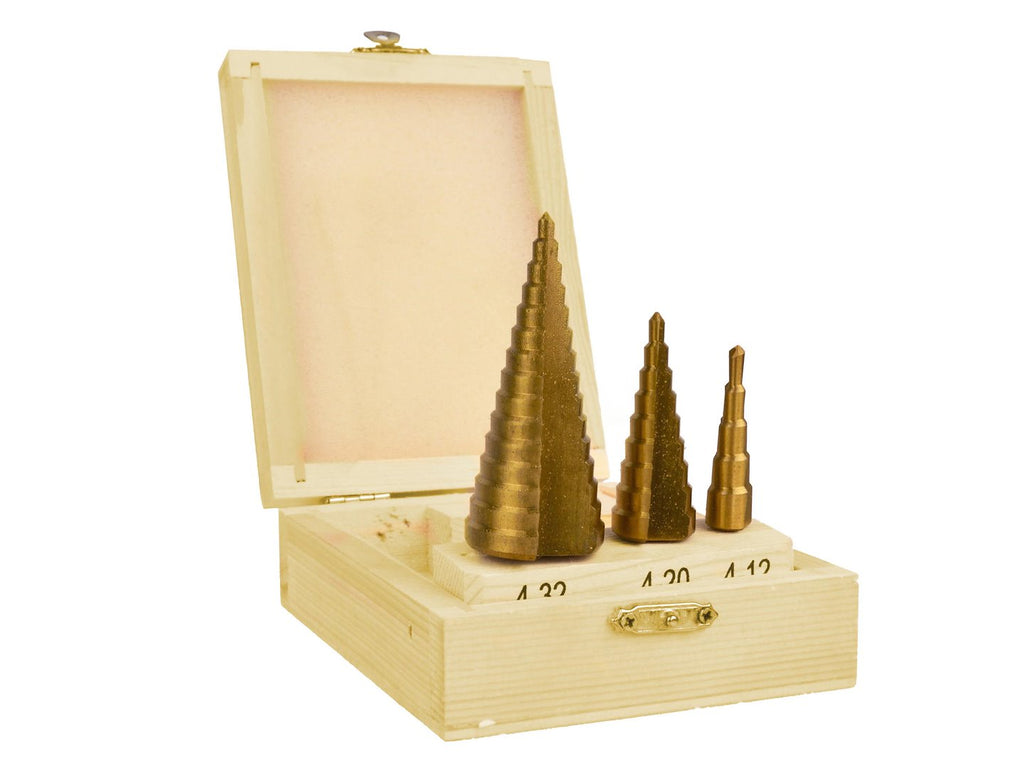 Step drill set, 3 pcs 4-12 4-20 4-32