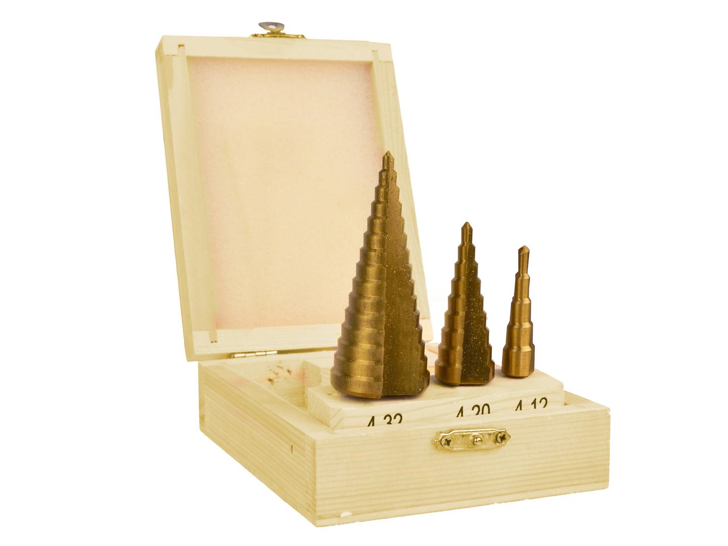Step drill set, 3 pcs 4-12 4-20 4-32