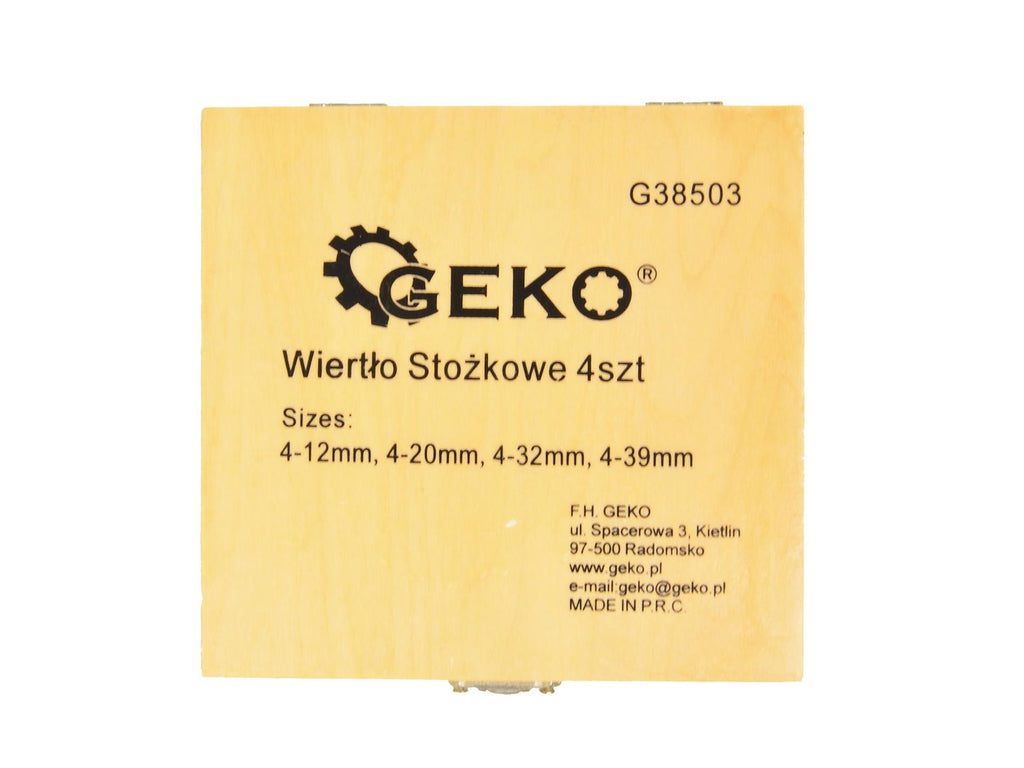 Step drill set, 4 pcs: 4-12, 4-20, 4-32, 4-39