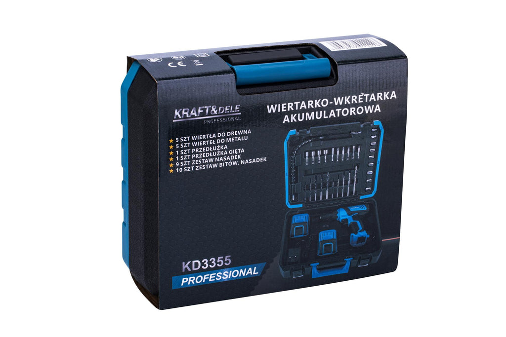 21V 2Ah Drill and Screwdriver Set + Accessories KD3355