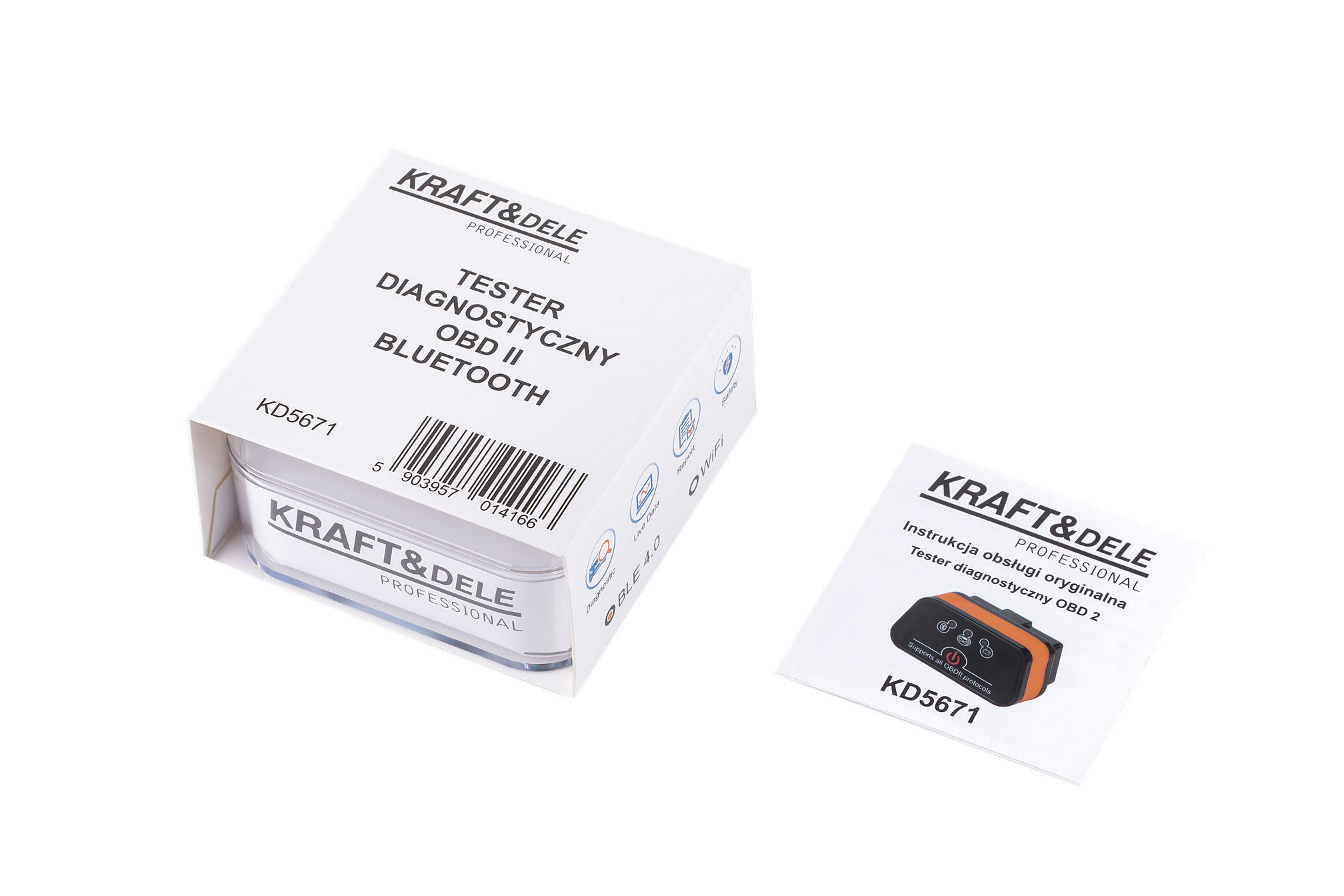 OBD II DIAGNOSTIKA SKANNER BLUETOOTHIGA KD5671