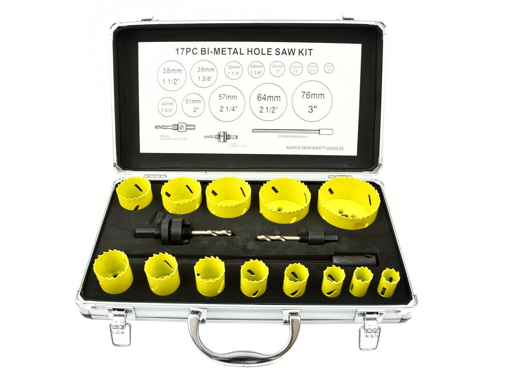 Bimetal 17pcs diamond hole saw set — our sleeve design