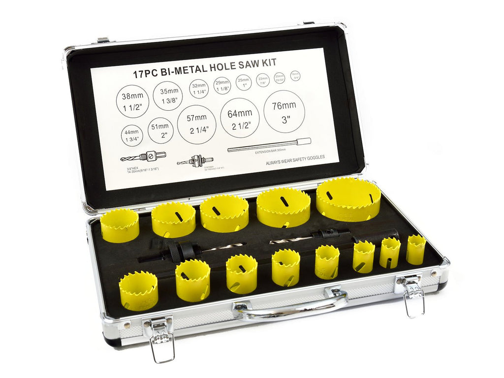 Bimetal 17pcs diamond hole saw set — our sleeve design