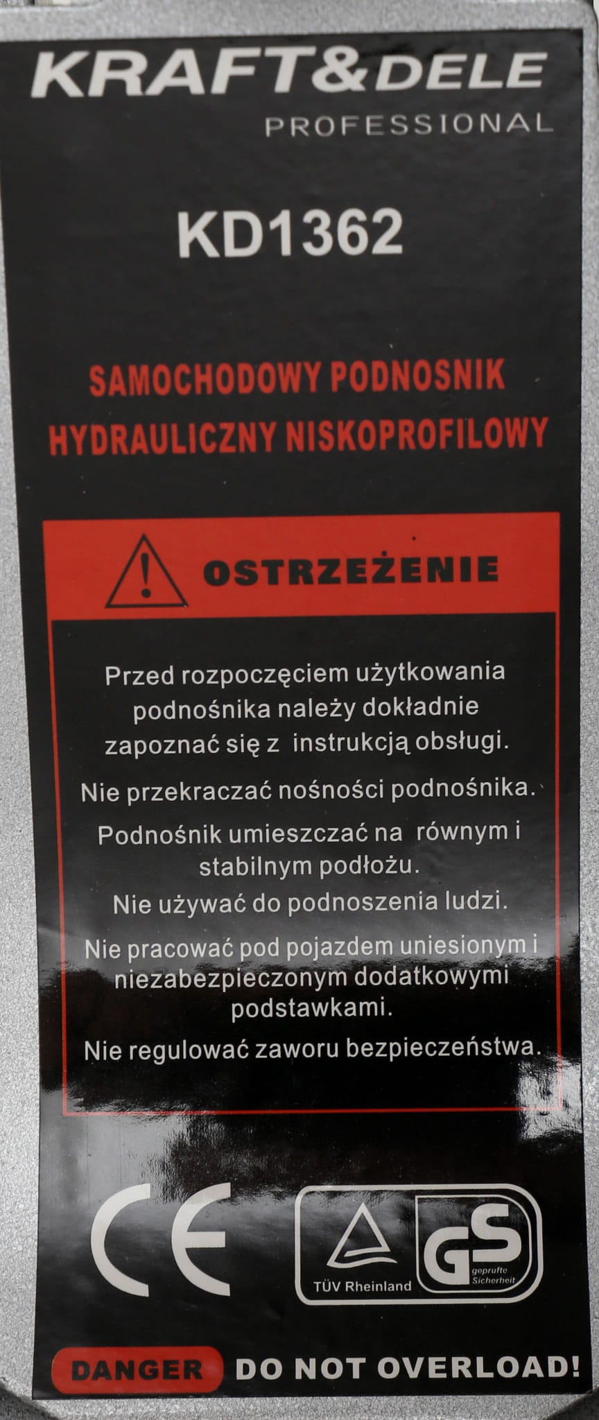 MADALA PROFIILIGA TÕSTUK 2,5T KD1362