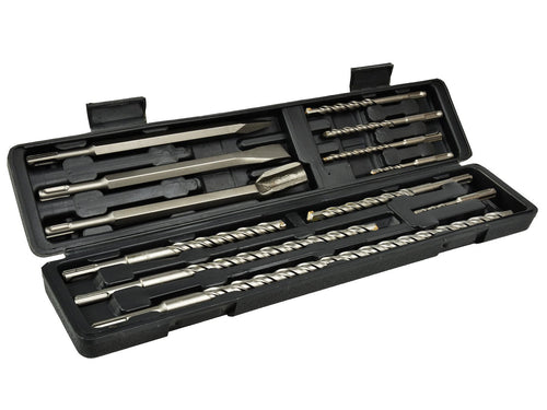 12 pcs Hammer Drill + Chisel Set (9 pcs SDS Drills + 3 Chisels in Plastic Case)