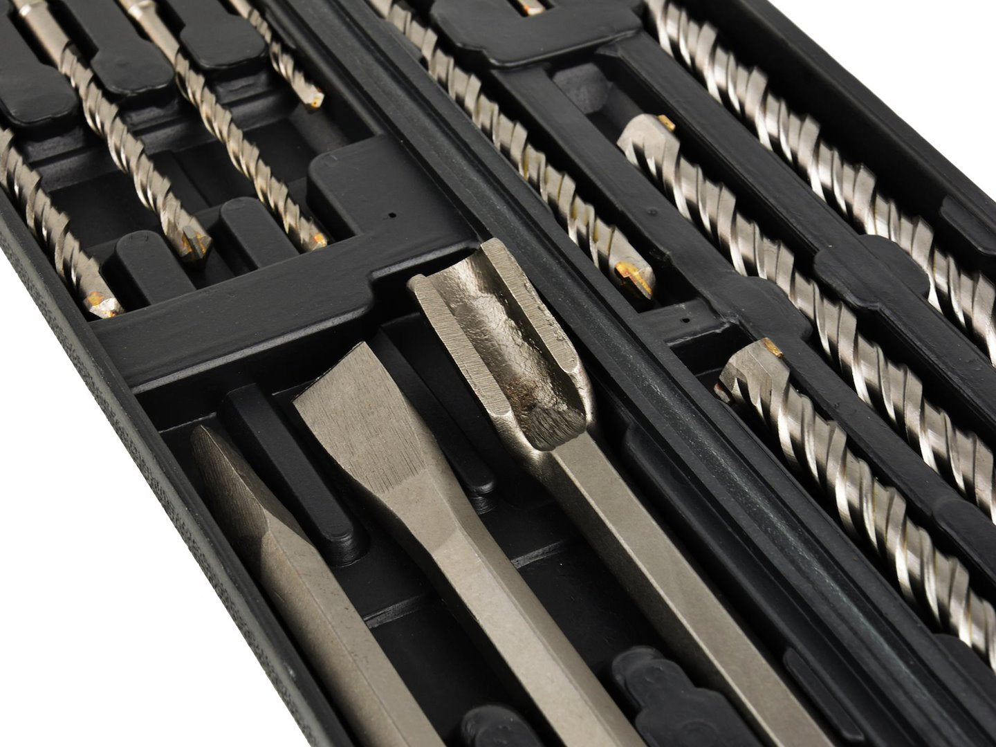 12 pcs Hammer Drill + Chisel Set (9 pcs SDS Drills + 3 Chisels in Plastic Case)