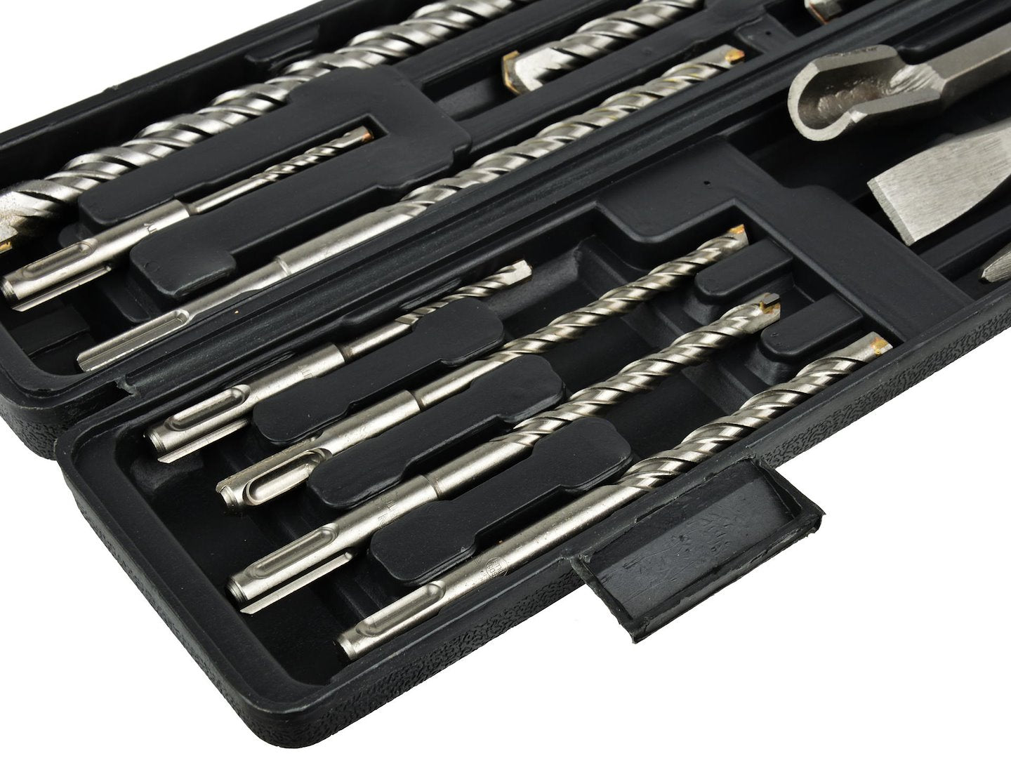 12 pcs Hammer Drill + Chisel Set (9 pcs SDS Drills + 3 Chisels in Plastic Case)
