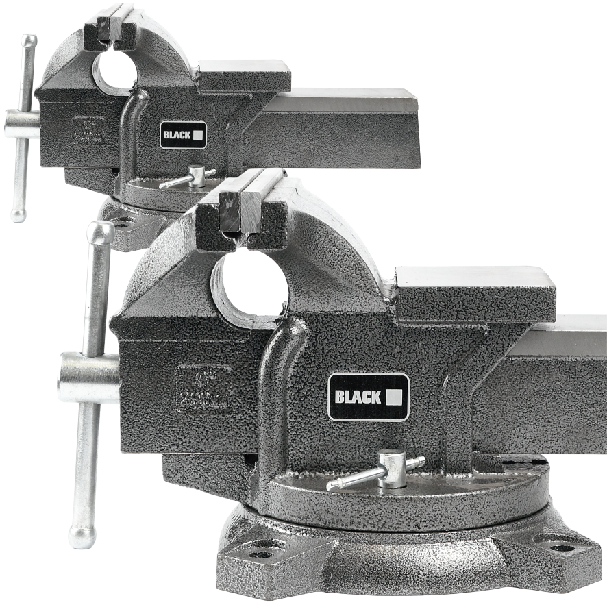 150mm Swivel Bench Vise with 360° Anvil, 10kg, Black Solid