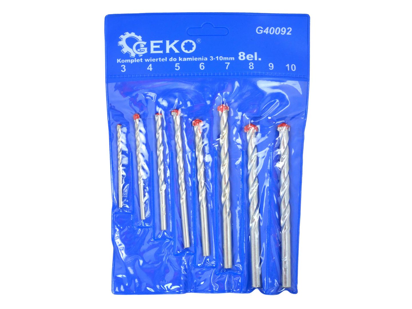 Masonry Drill Bit Set 3-10 mm, 8 pcs GEKO