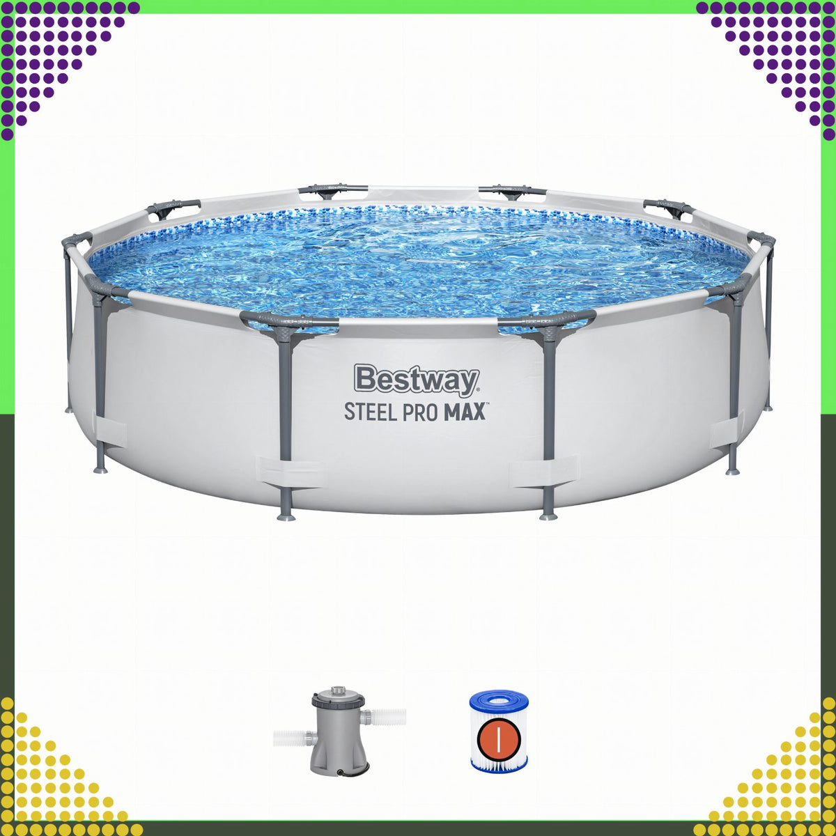 Bestway Steel Pro Max ümmargune karkassbassein 305 × 76 cm 56408