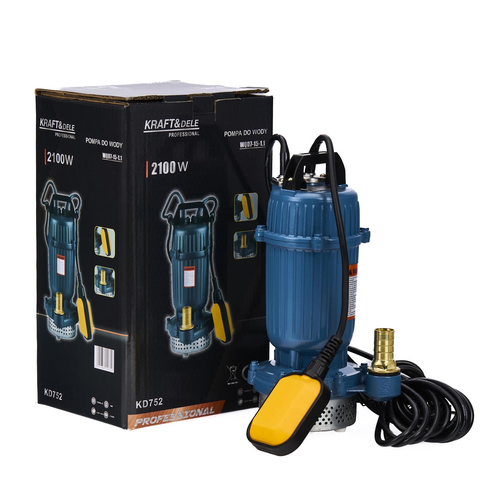 Määrdunud ja puhta vee pump septikutele ja reoveele ujukiga KD752