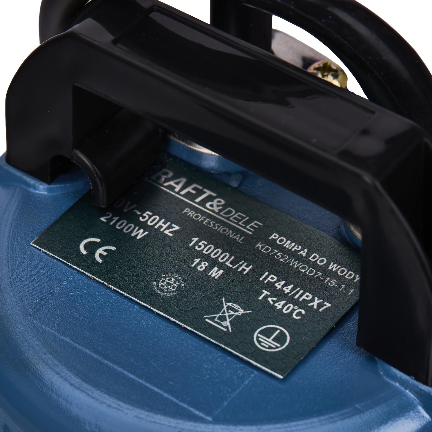 Määrdunud ja puhta vee pump septikutele ja reoveele ujukiga KD752
