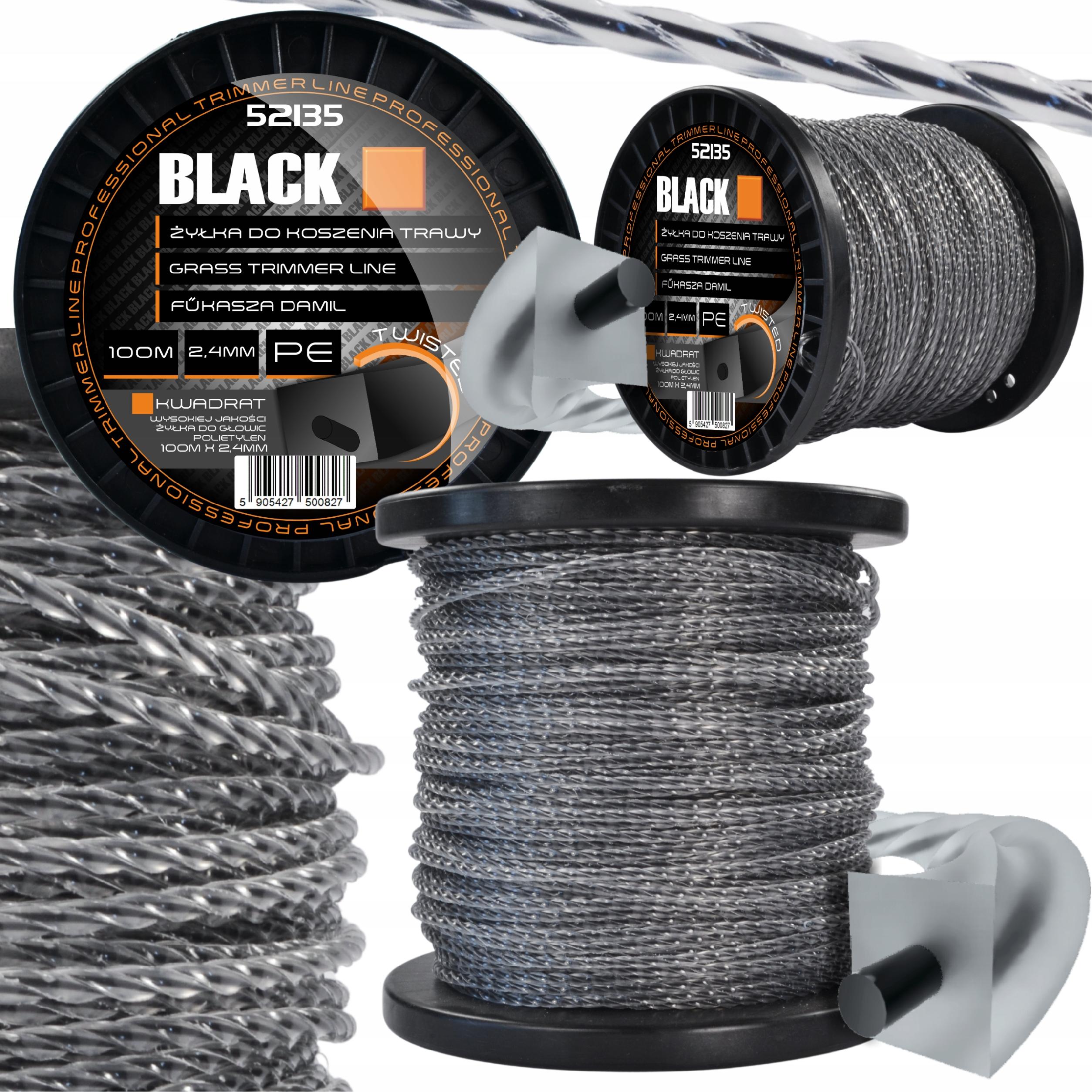 Tugevdatud 2,4mm x 100m professionaalne vastupidav trimmerijõhv