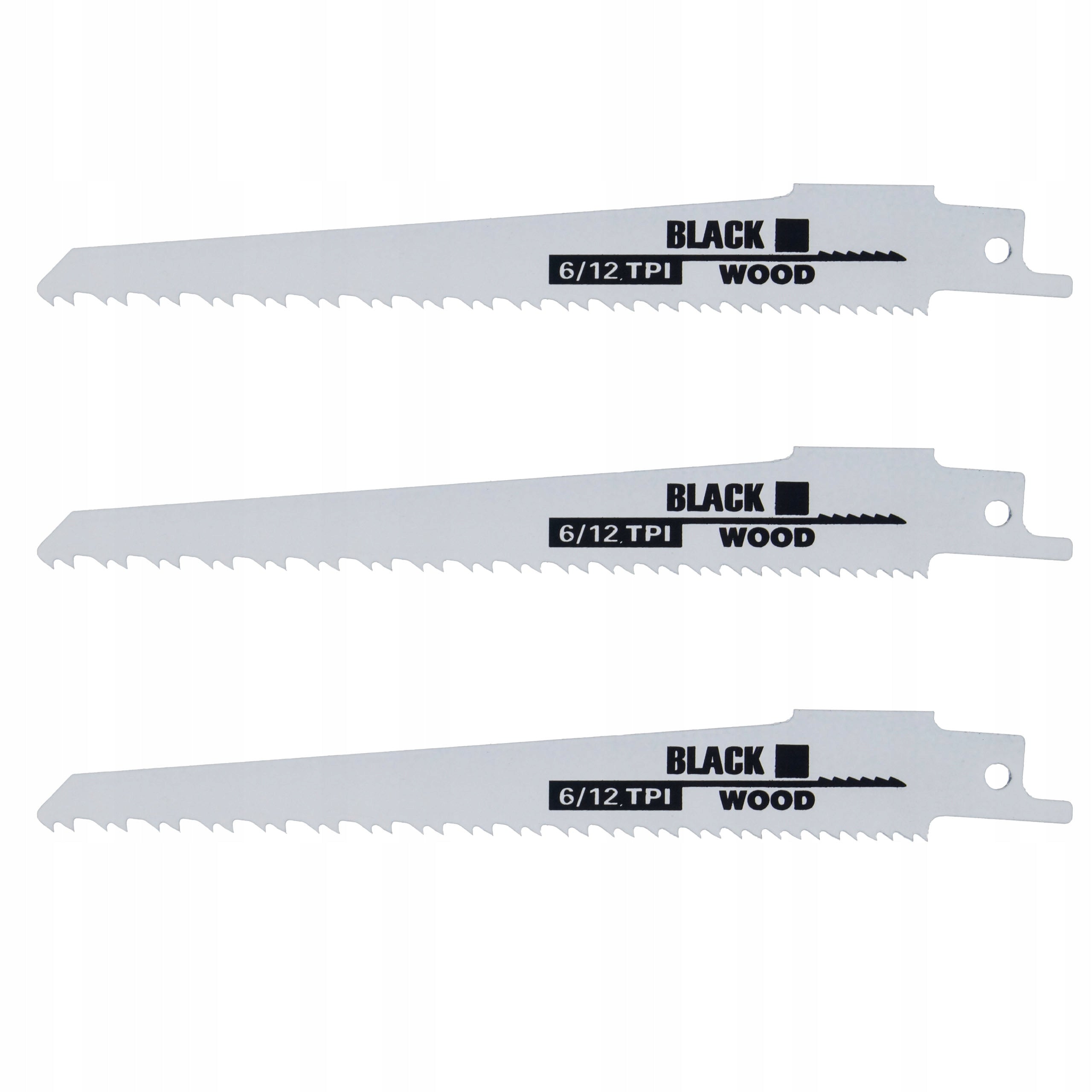 Fox Tail Reciprocating Saw Blades 3 pcs for 13mm Handle, Black