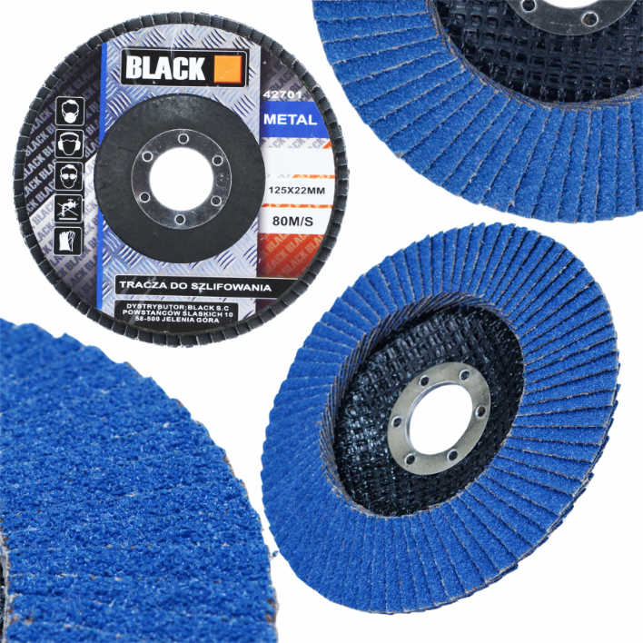 Flap Disc Lamelka 125mm Abrasive 60 Metal Black