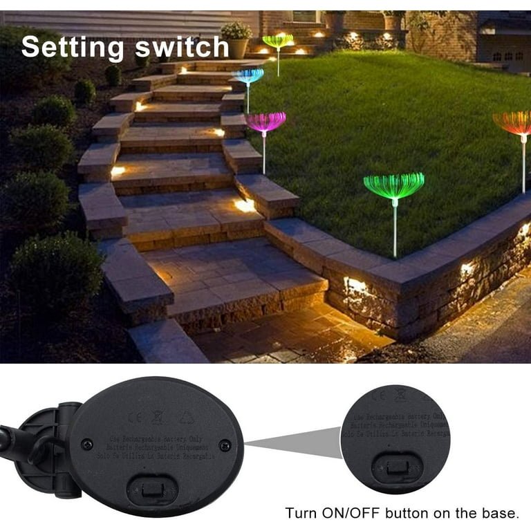 2-tk päikesepatareiga LED-meduusikujulised aiatuled (2tk) (VA13)