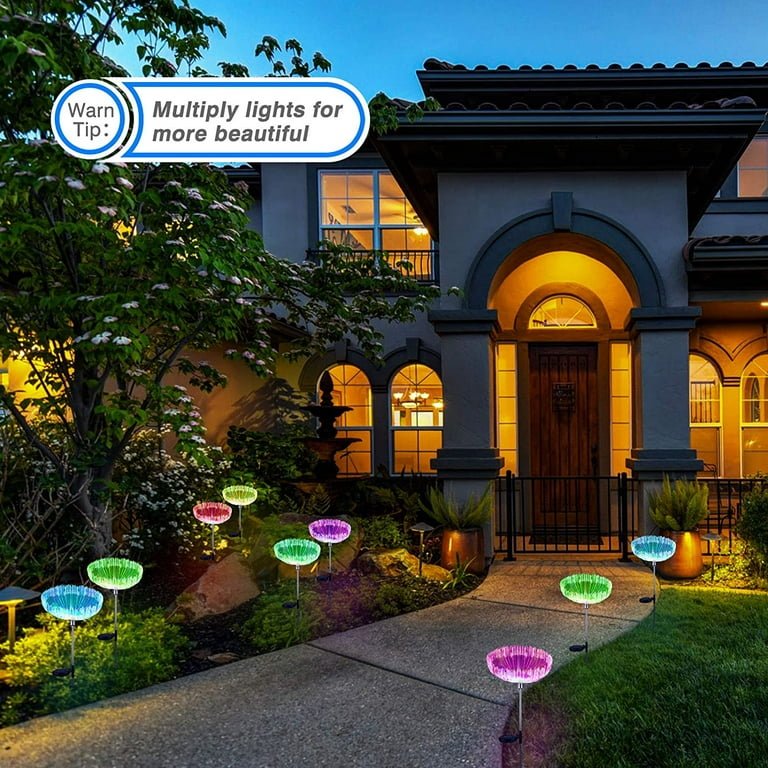 2-tk päikesepatareiga LED-meduusikujulised aiatuled (2tk) (VA13)